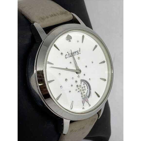 Kate Spade KST23101 Women Gray Leather White Analog Dial Hybrid Smartwatch XX736 - Picture 5 of 12